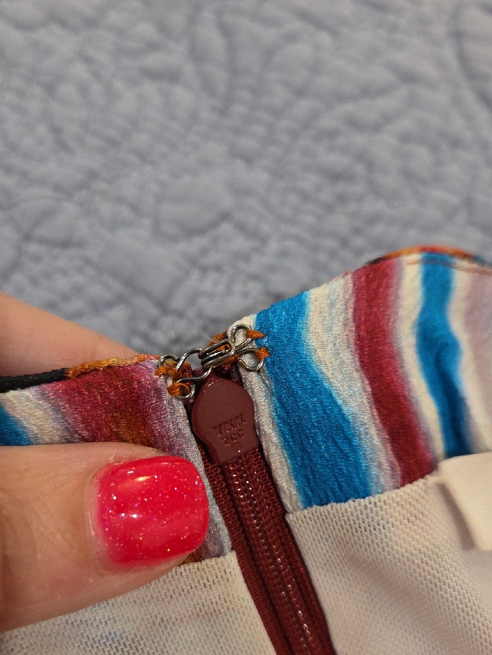 Tracy Reese Silk Multicolor Striped Women’s Dress Vibrant Orange & Blue Size 4! - Picture 5 of 10
